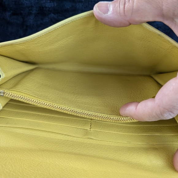 Miu Miu Madres Bicolor long wallet- YELLOW AND Gold, vintage & includes COA - Picture 7 of 14